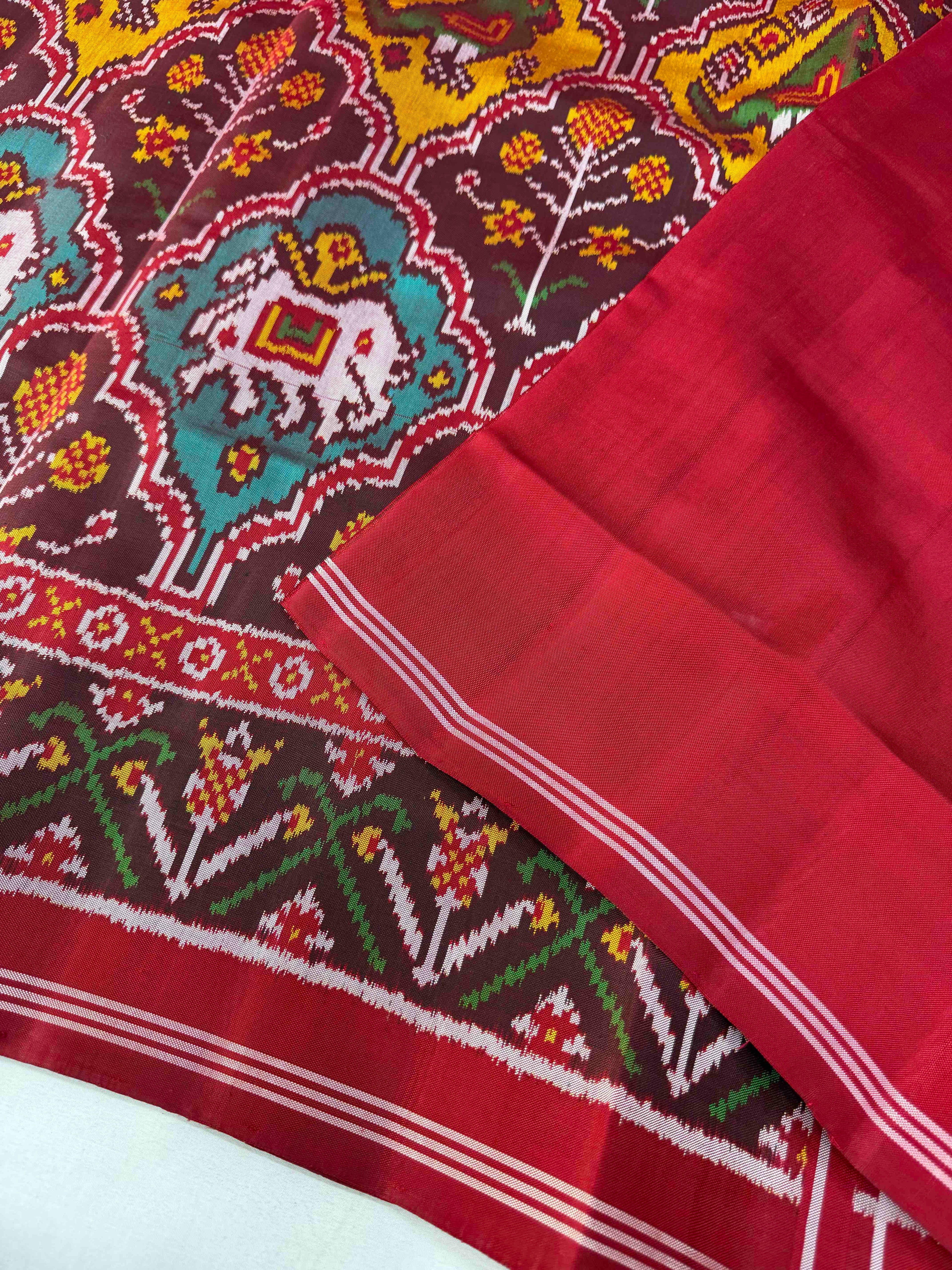 Exclusive Motif Design Handwoven Patola Silk Saree