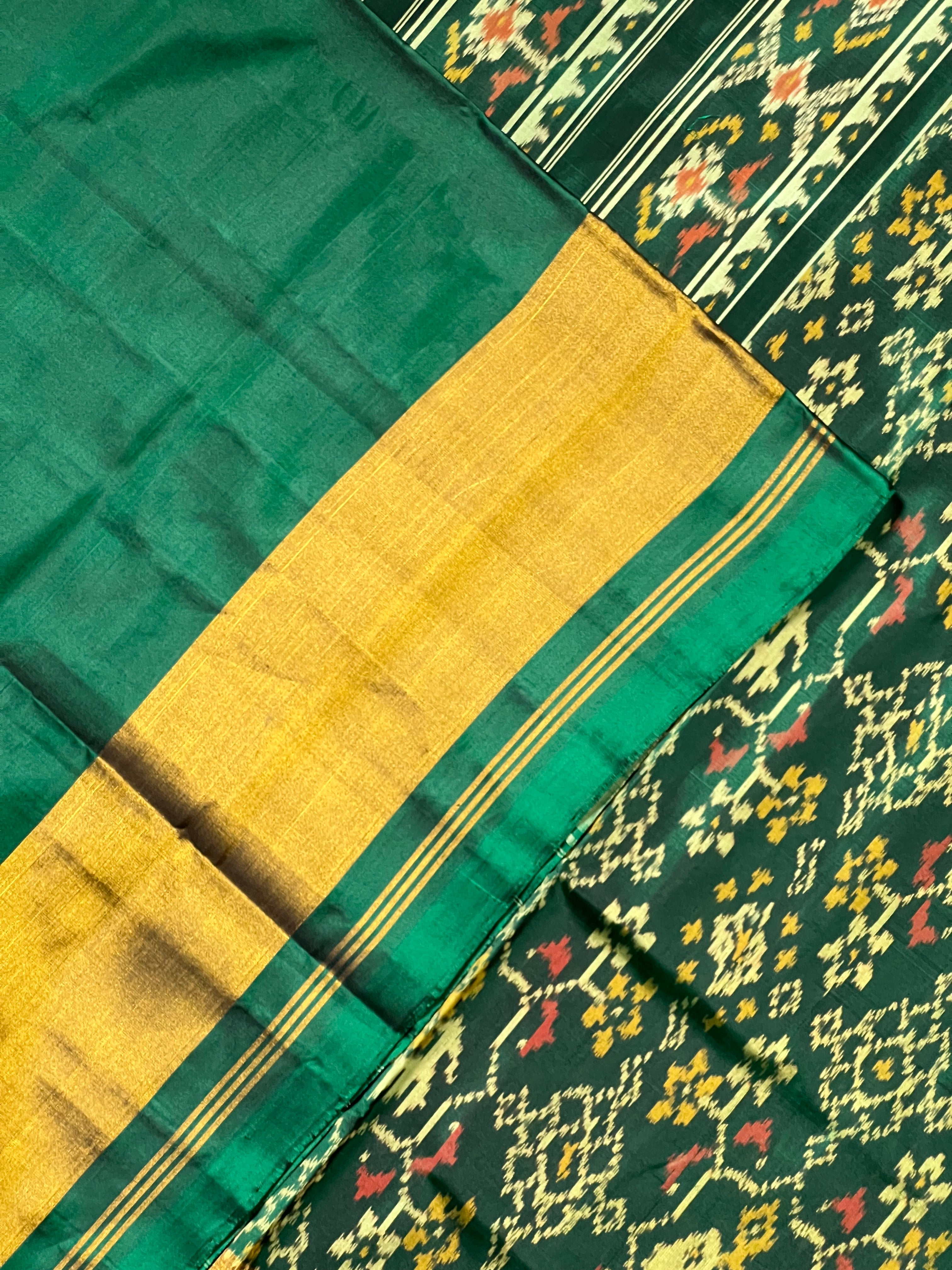Fusion Design Handwoven Patola Silk Saree