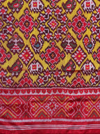 Yellow Fusion Design Handwoven Patola Silk Saree