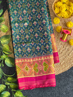 Buttonful Traditional Design Handwoven Patola Silk Saree