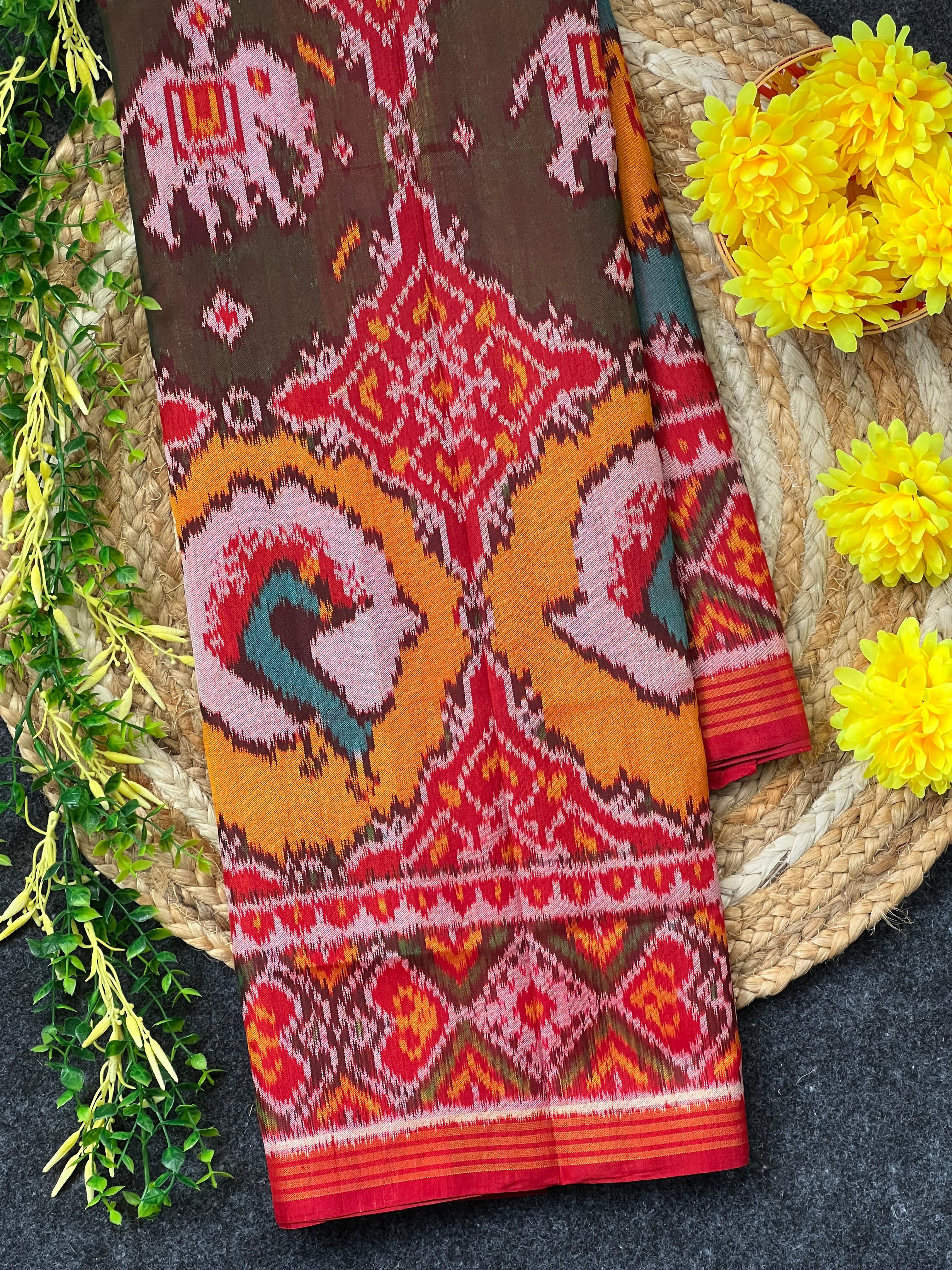 Exclusive Motifs Handwoven Patola Silk Saree
