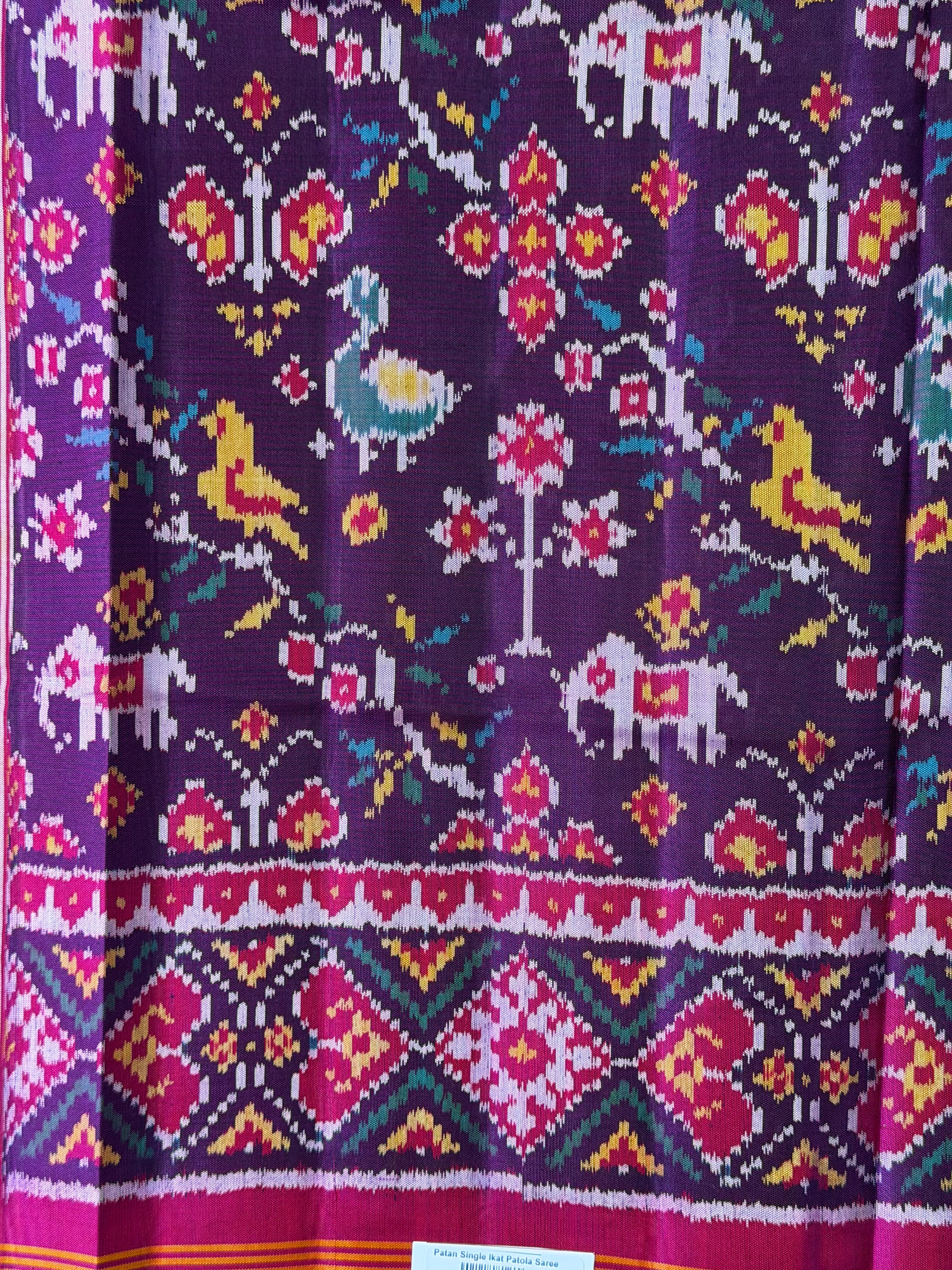 Exclusive Motifs Design Handwoven Patola Silk Saree
