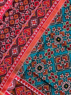 Fusion Design Handwoven Patola Silk Saree