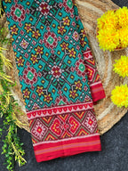RamaGreen Navratna Design Handwoven Patola Silk Saree