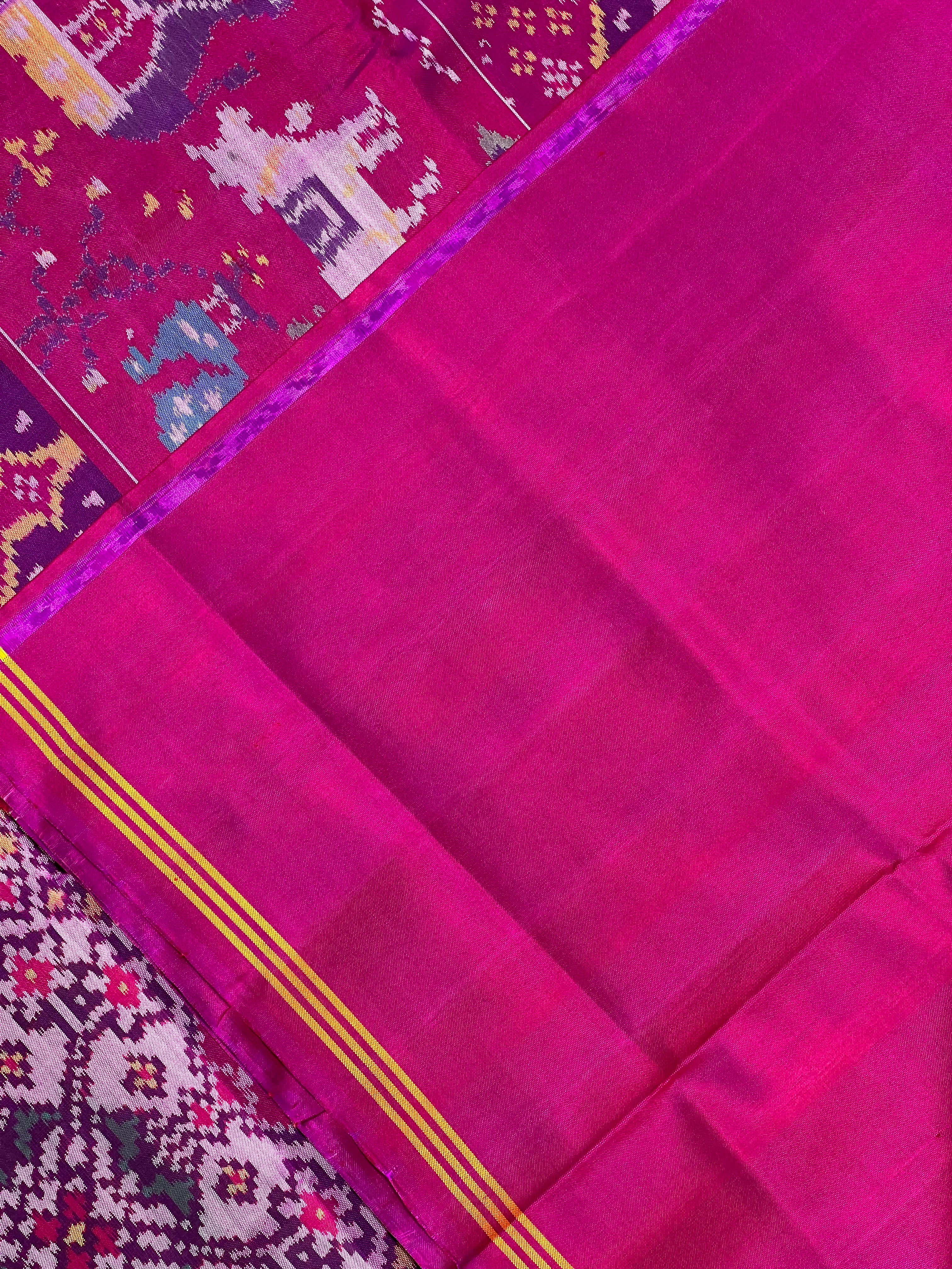Navratna Traditional Design Handwoven Patola Silk Saree