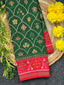 Fancy Design Red-Green Handwoven Patola Silk Saree