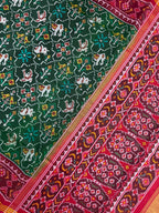 Half Motifs Design Handwoven Patola Silk Saree