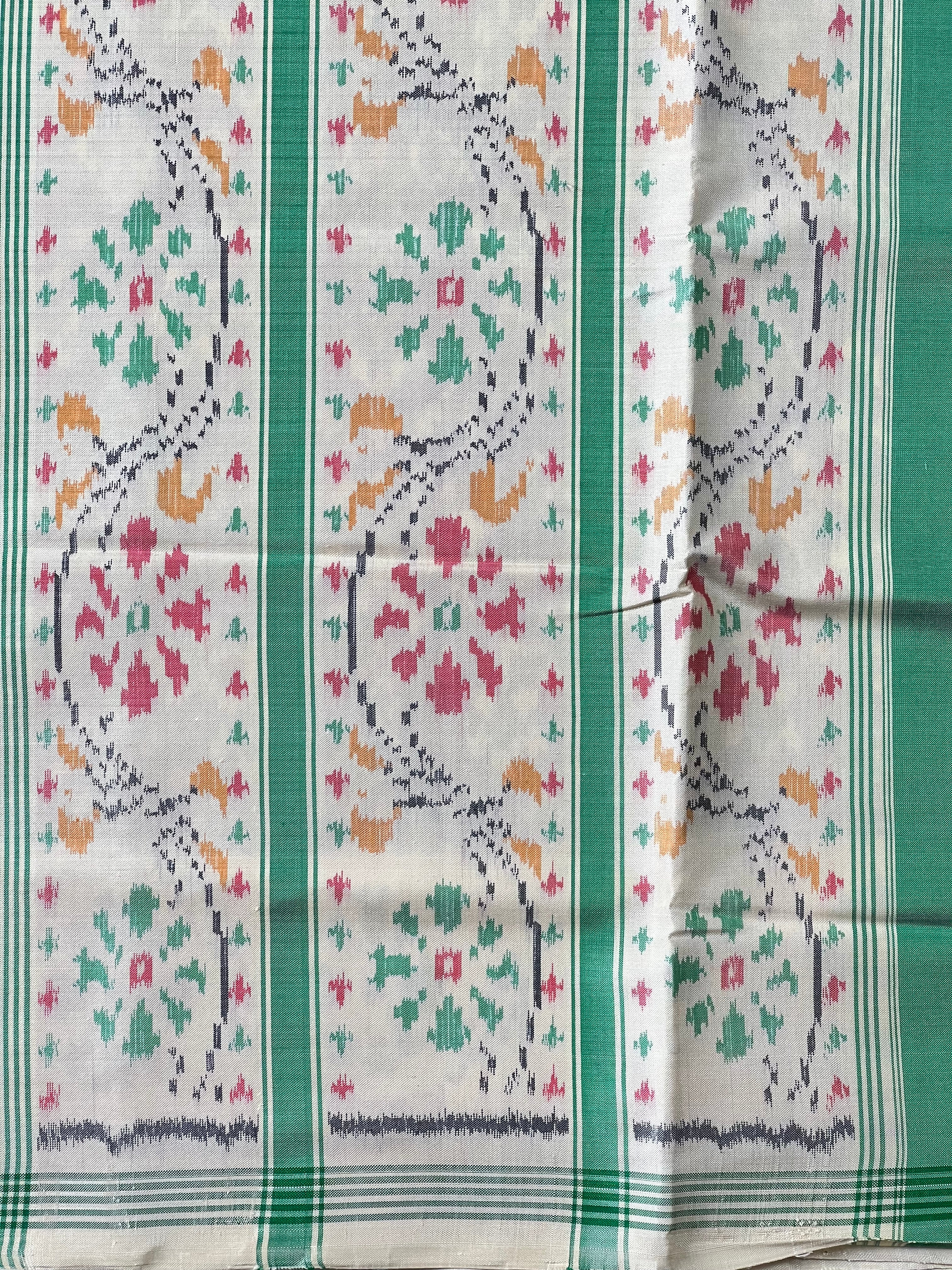 Navratna Traditional Design Handwoven Patola Silk Saree