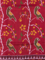 Red Color With Peacock Design Handwoven Patola Silk Saree
