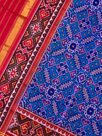 Blue Manekchowk Traditional Design Handwoven Patola Dupatta