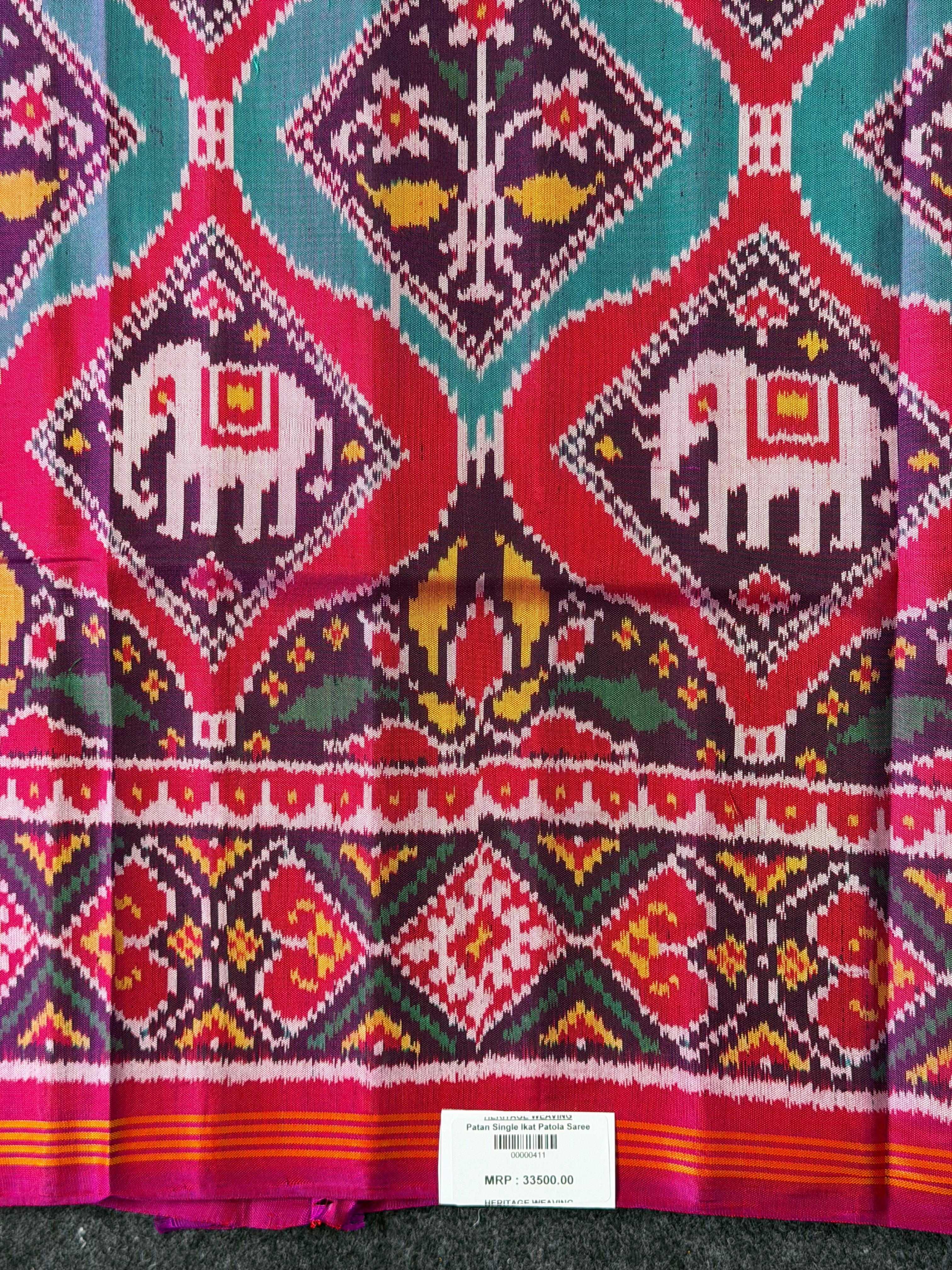 Exclusive Motif Design Handwoven Patola Silk Saree