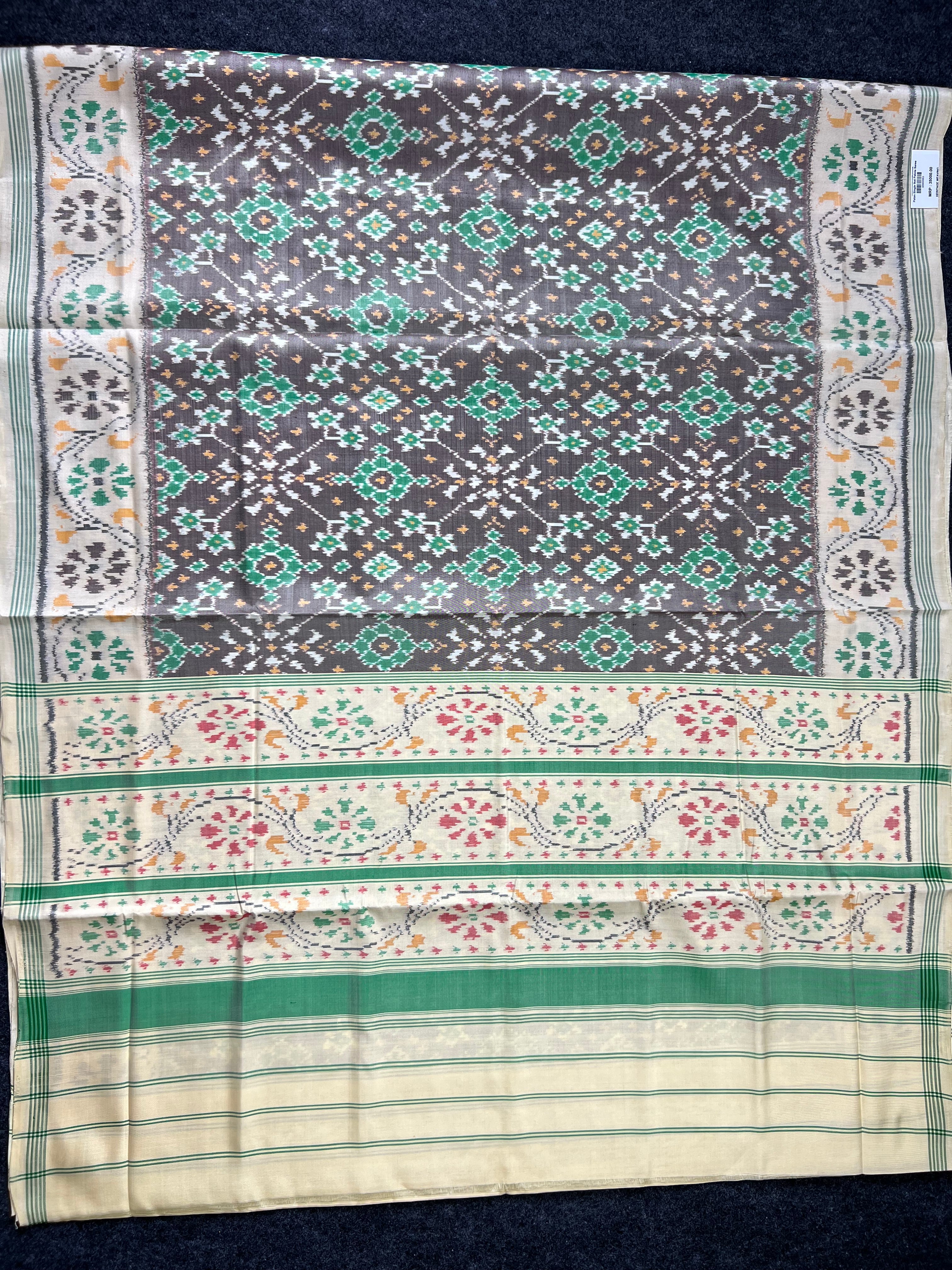 Navratna Traditional Design Handwoven Patola Silk Saree