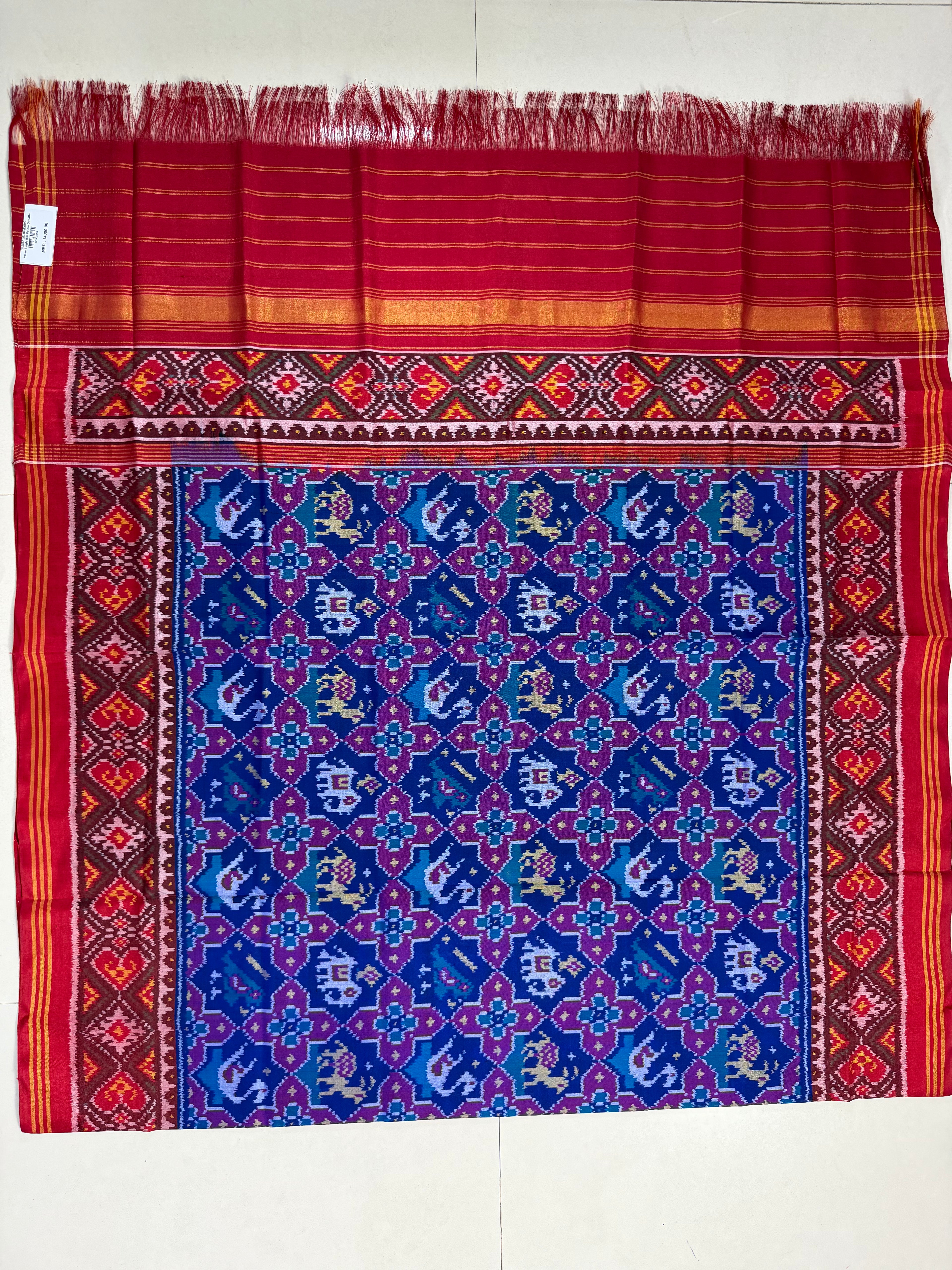 Small Motif Traditional Design Handwoven Patola Dupatta