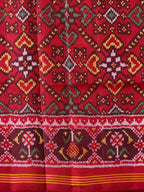 Red Color Traditional Design Handwoven Patola Silk Saree