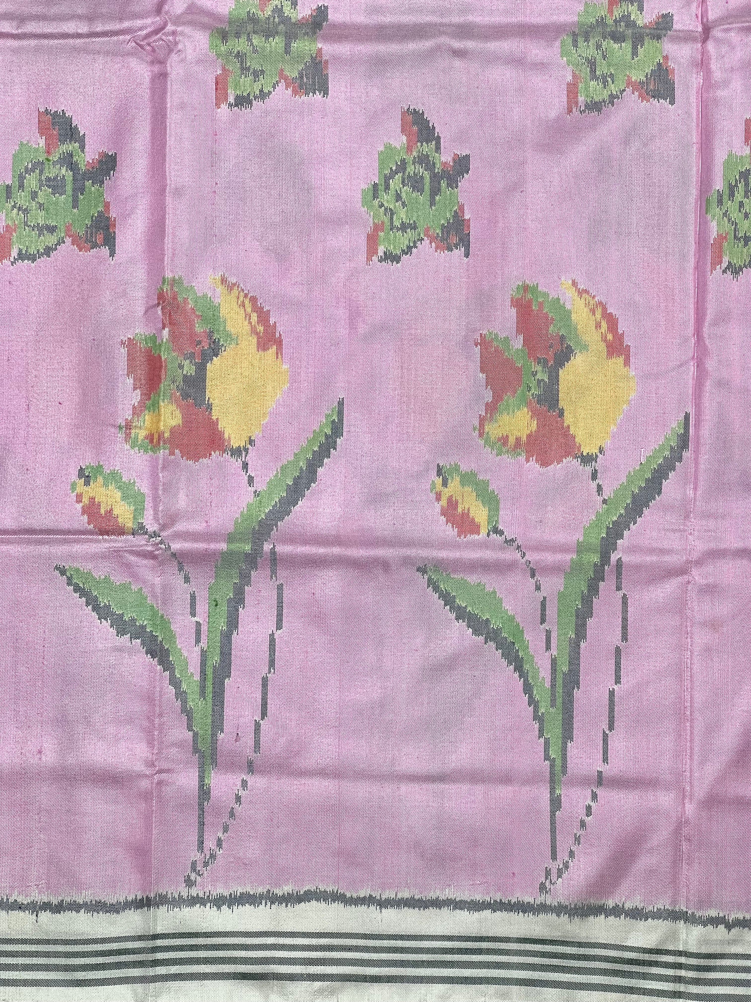Exclusive Flower Design Handwoven Patola Silk Saree