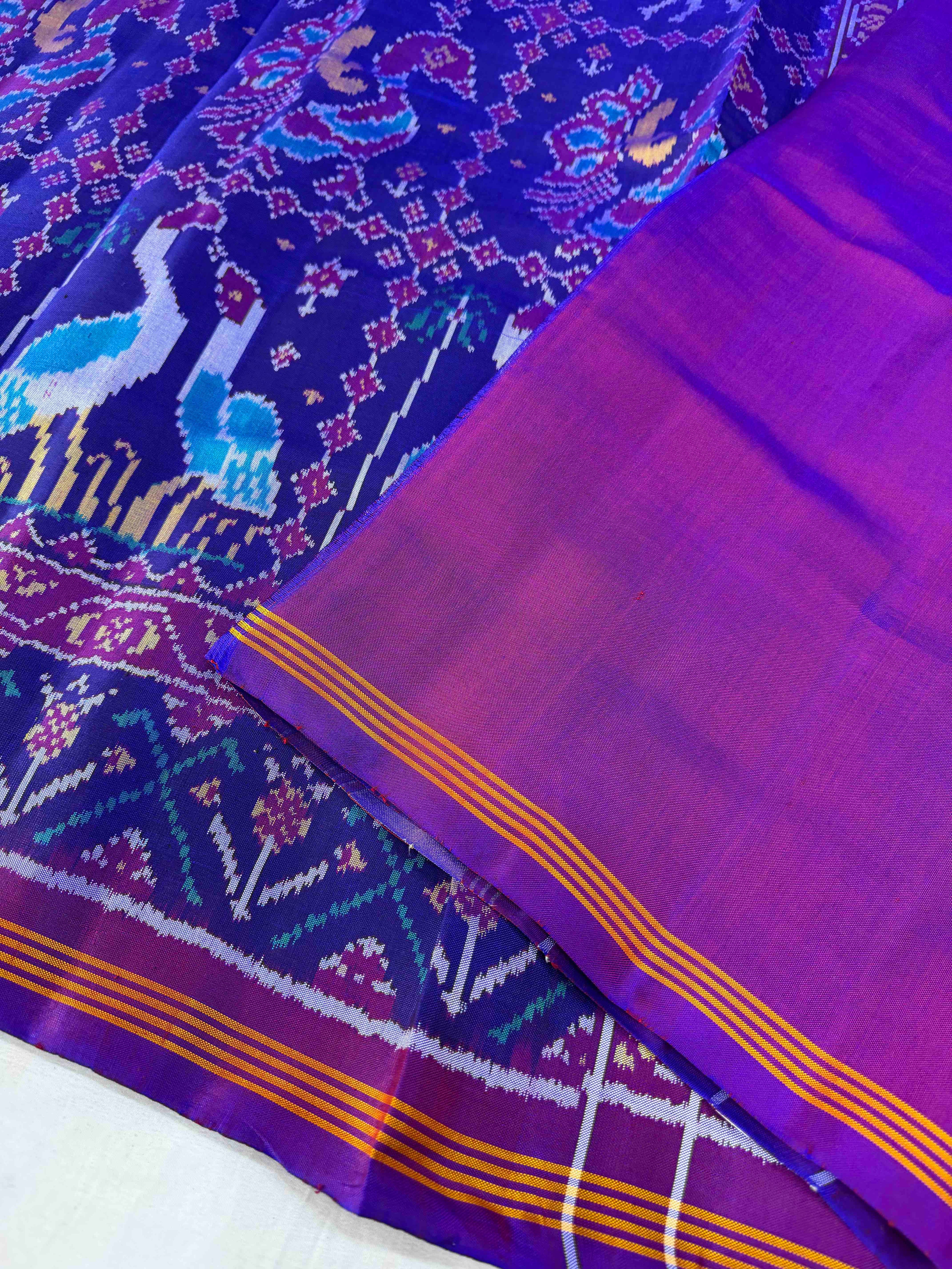 Big Motifs Design Handwoven Patola Silk Saree