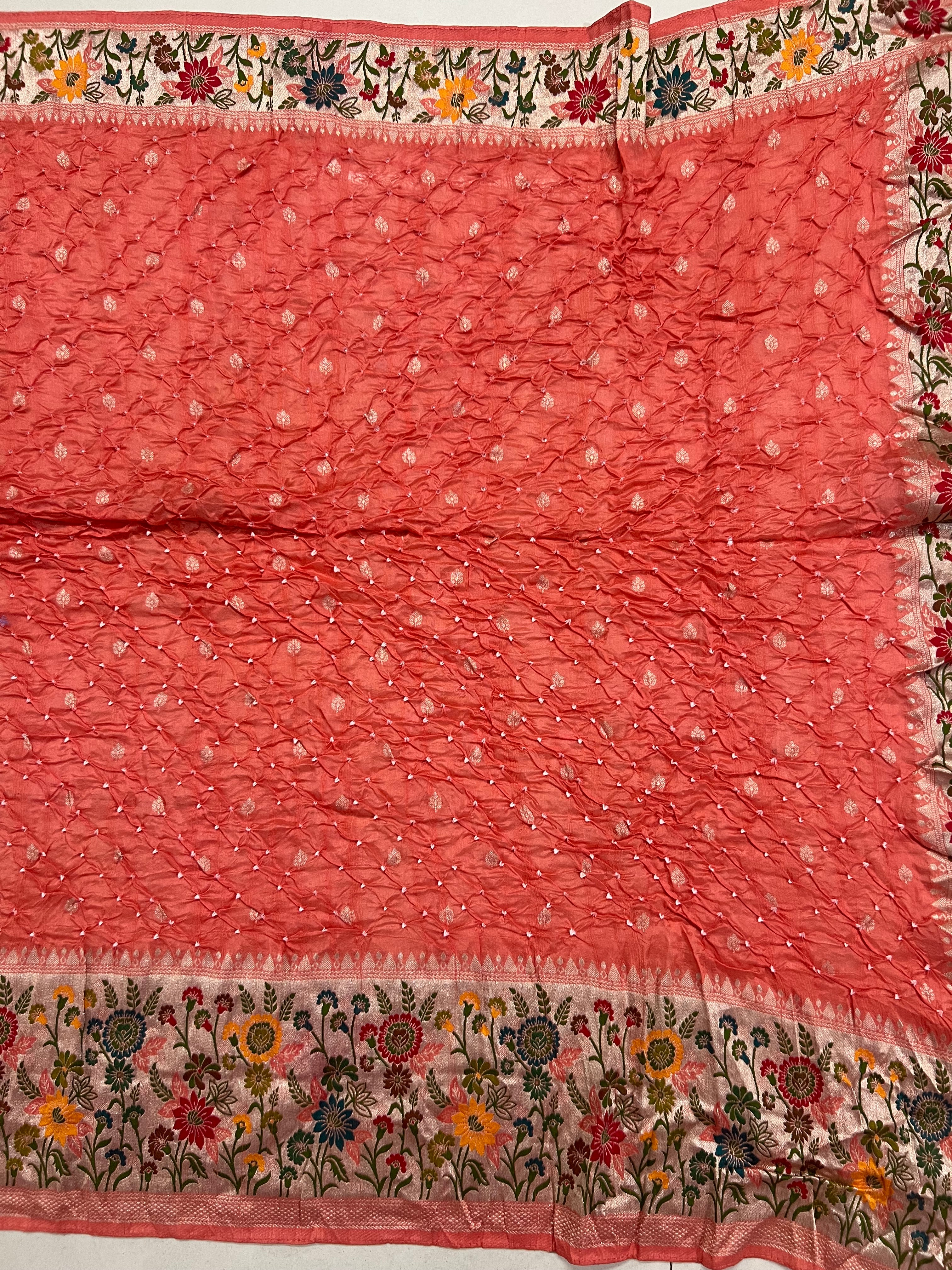 Tussar Bandhej Saree