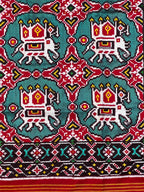 Big Elephant Design Handwoven Double Ikat Patola Silk Saree