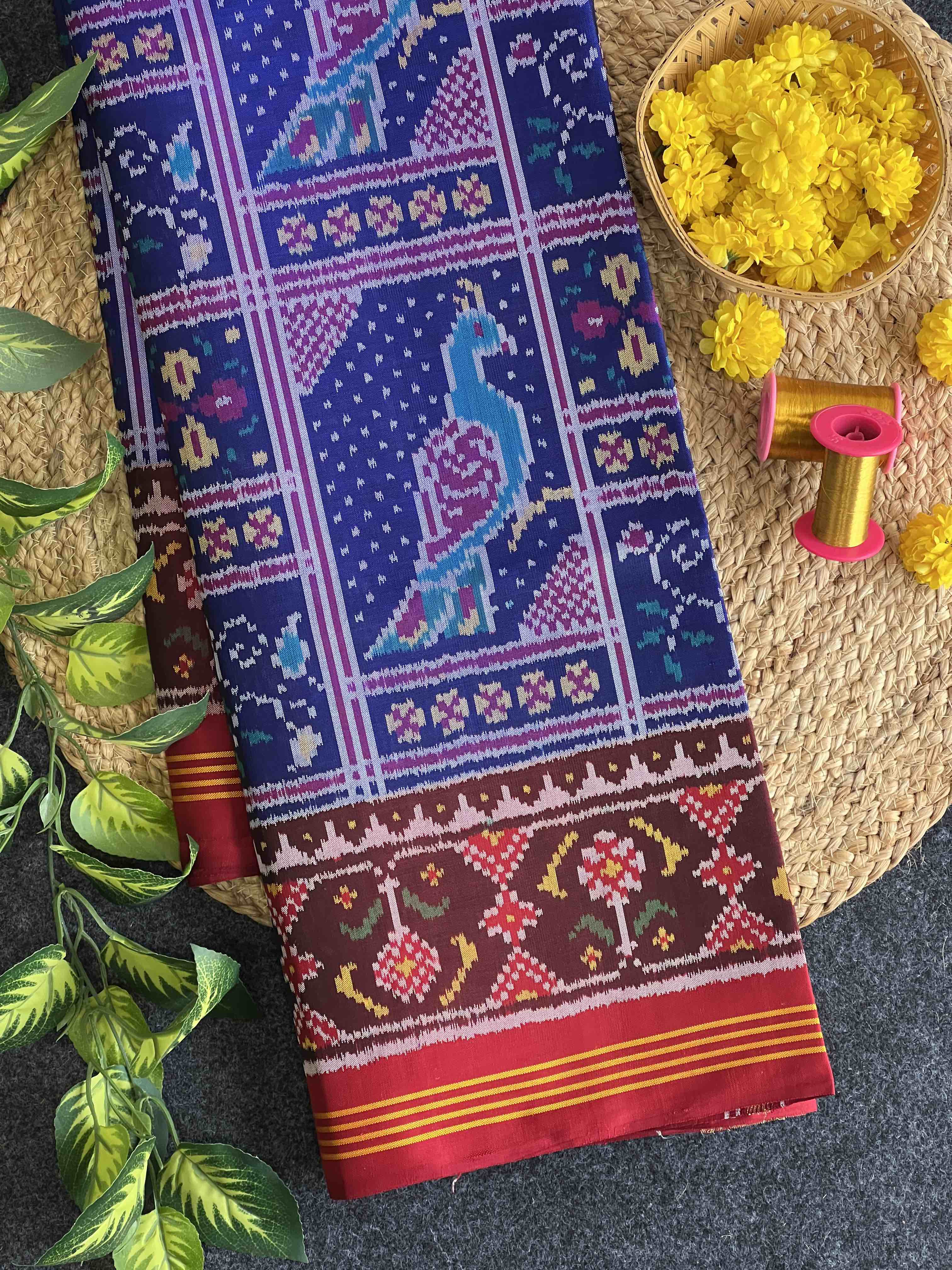 Peacock Motif Exclusive Design Handwoven Patola Silk Saree