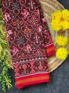 Half Motifs Design Handwoven Patola Silk Saree