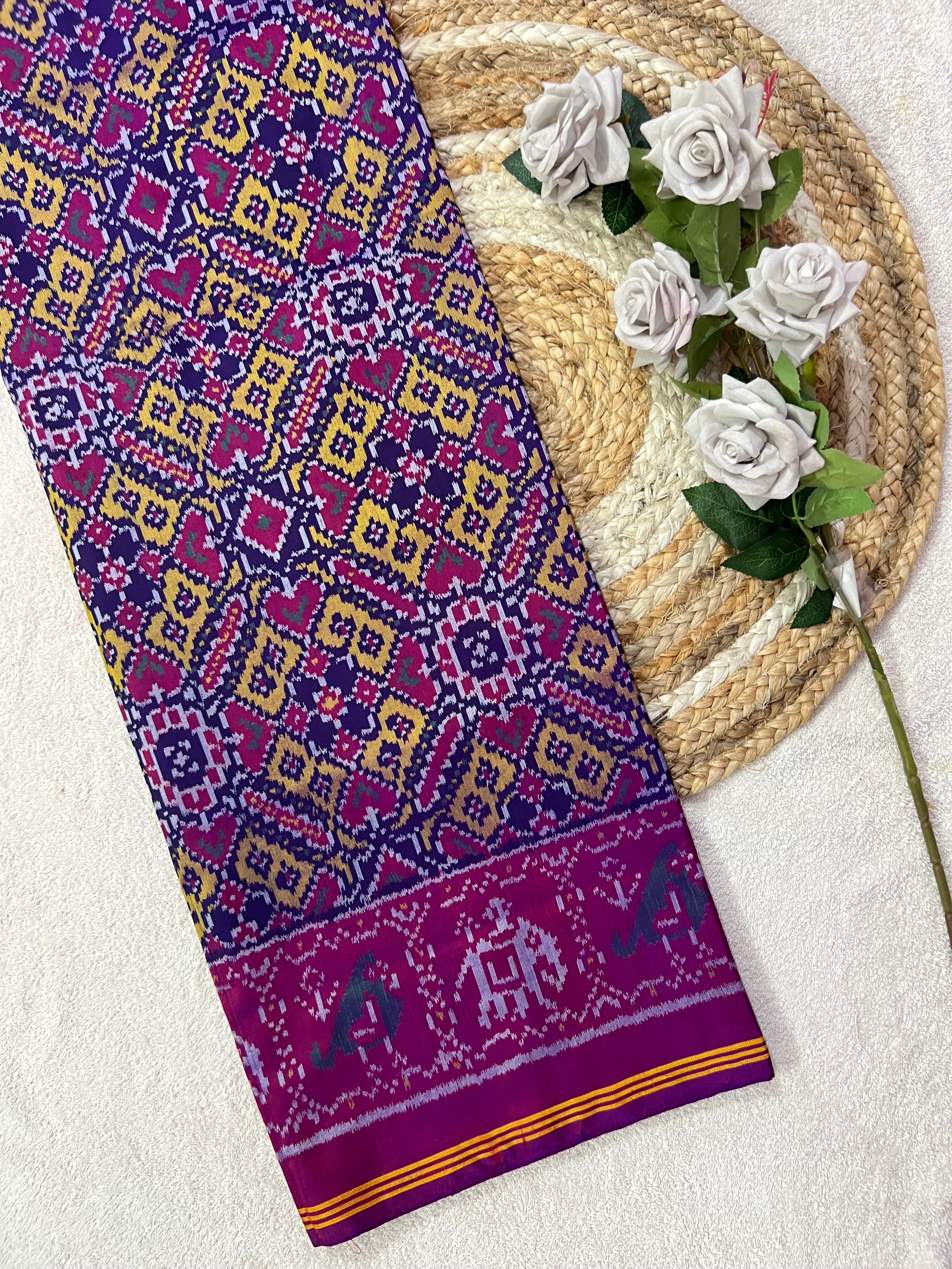 Manekchowk Traditional Design Handwoven Patola Silk Saree