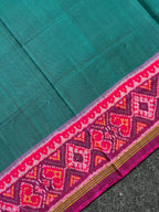 Plain Gala Border Handwoven Patola Dupatta