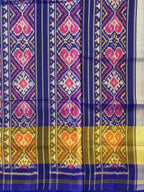 Pan-Chanda Traditional Design Handwoven Patola Silk Saree
