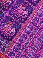 Elephant Motif Design Handwoven Patola Silk Saree