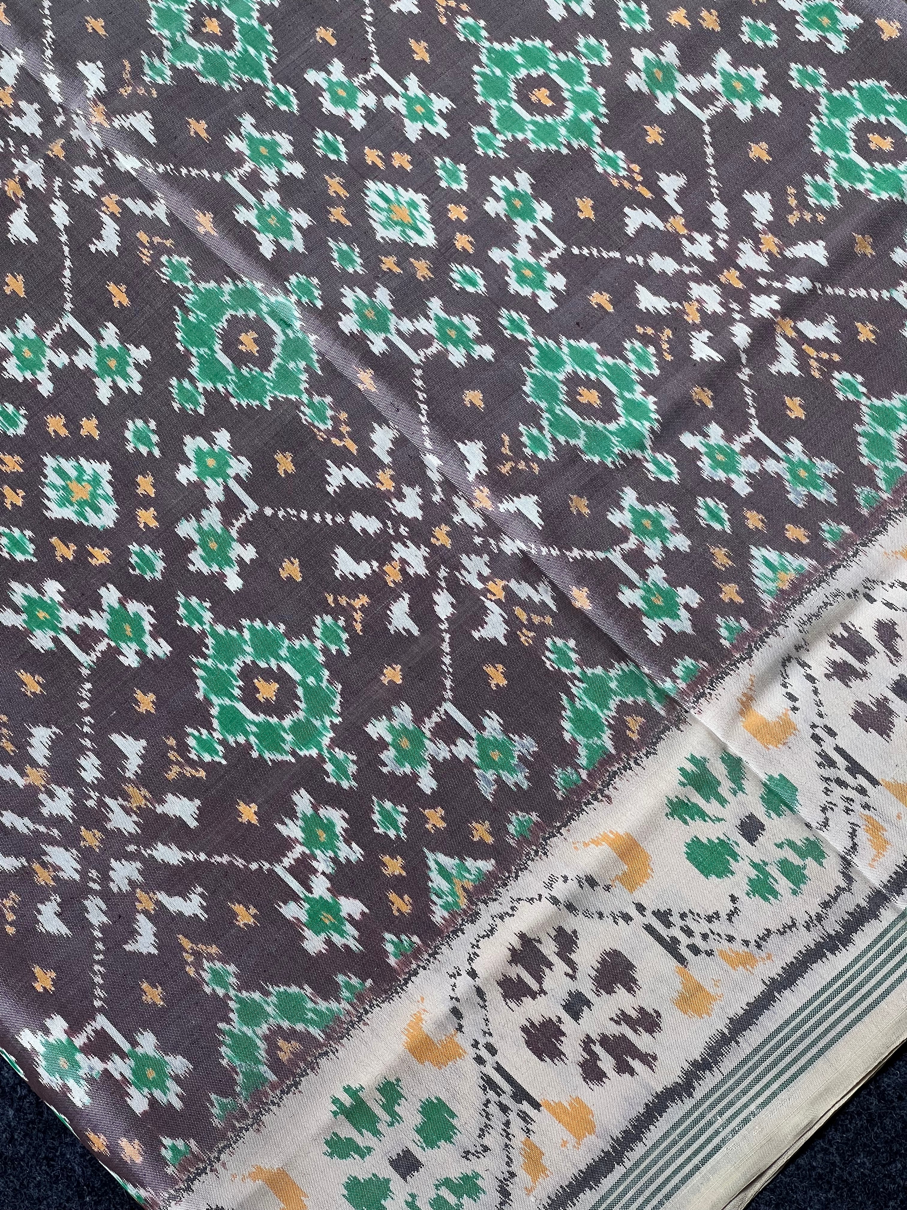 Navratna Traditional Design Handwoven Patola Silk Saree