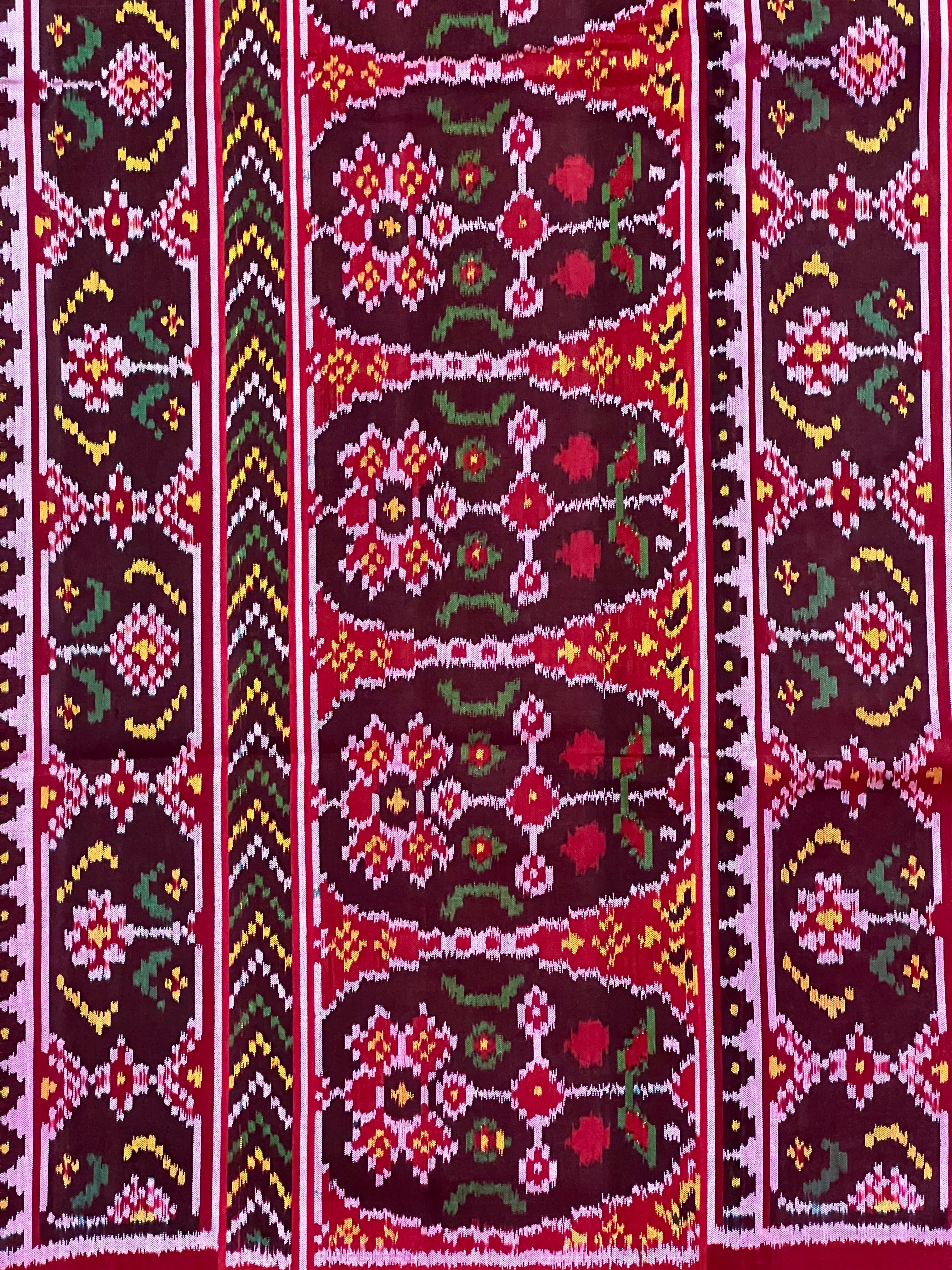 Navratna-Menekchowk Traditional Design Handwoven Patola Silk Saree