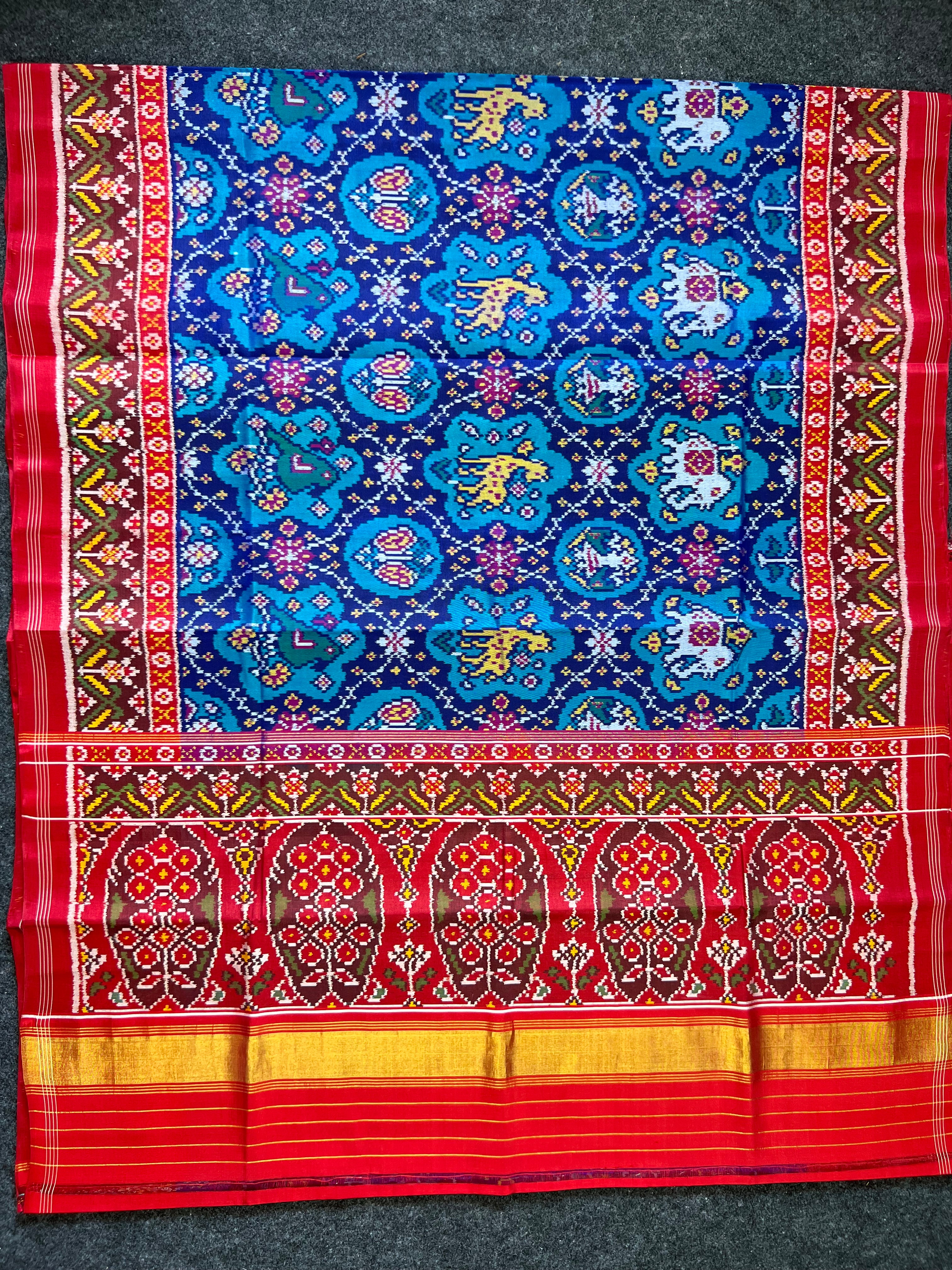 Exclusive Motifs Design Handwoven Patola Silk Saree