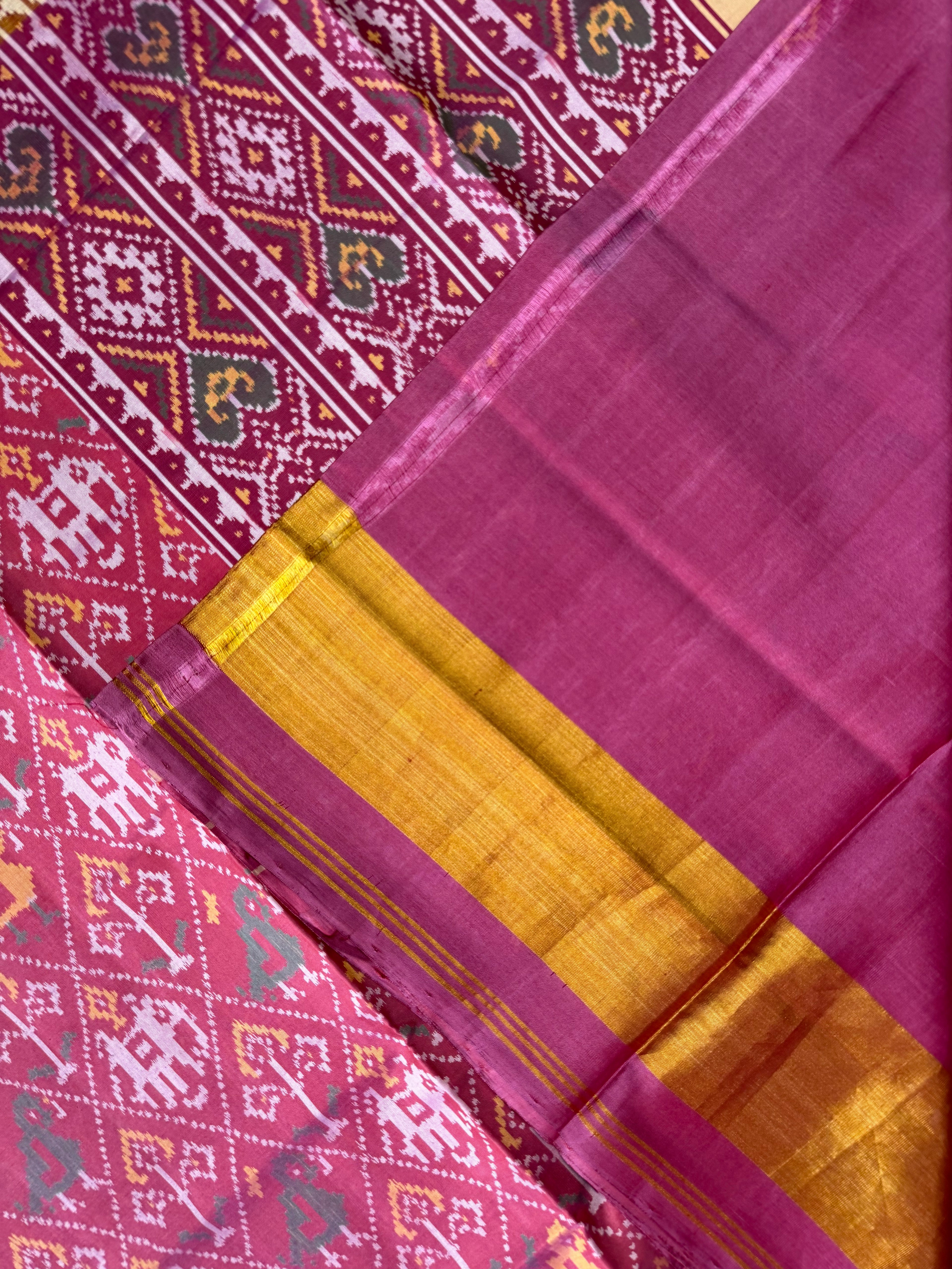 Handwoven Patola Silk Saree Narikunjan