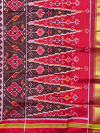 Red Narikunj Traditional Design Handwoven Patola Silk Saree
