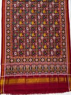 Narikunj Traditional Design Handwoven Double Ikat Patola Silk Saree
