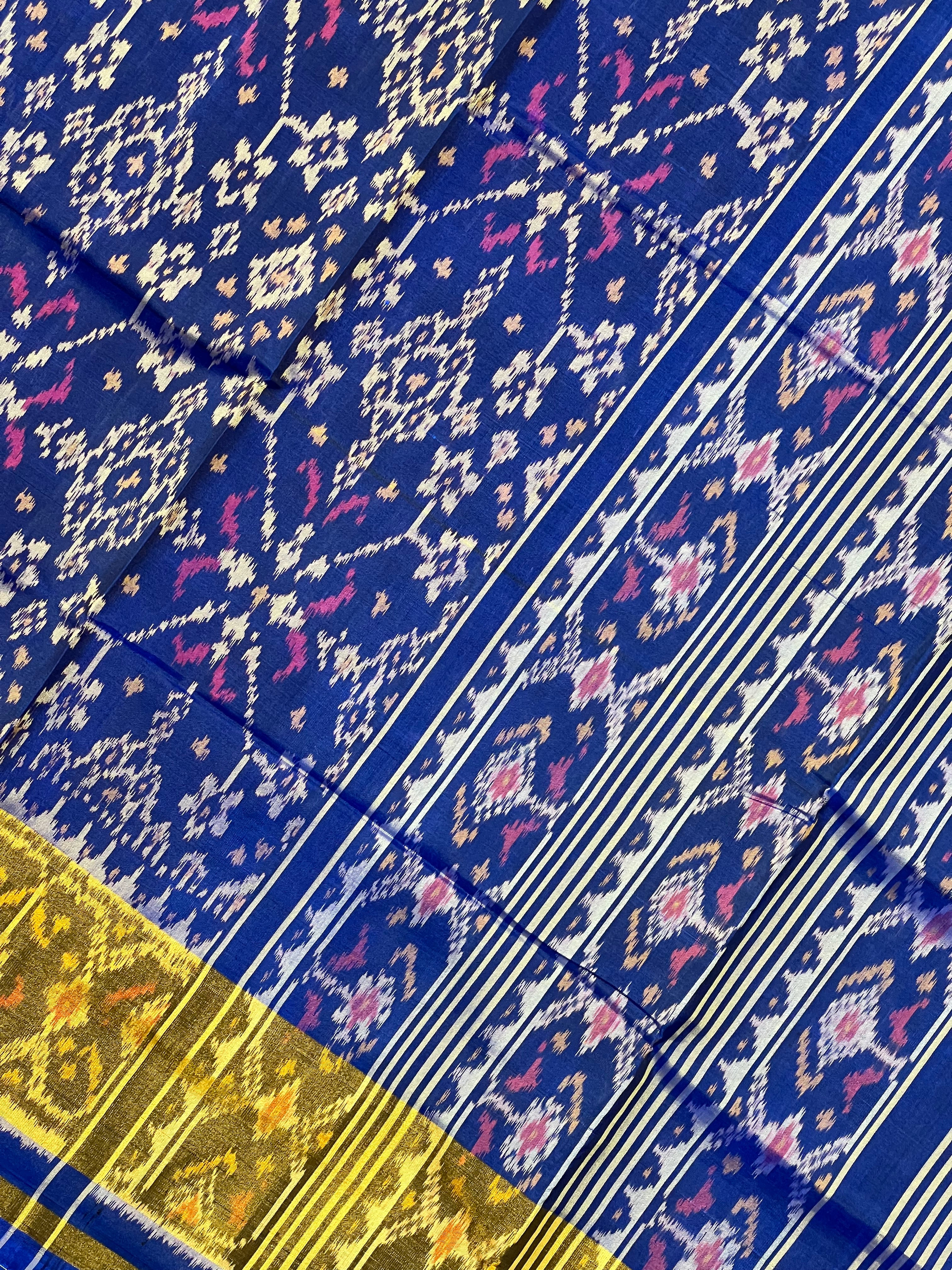 Navratna Traditional Design Handwoven Patola Silk Saree