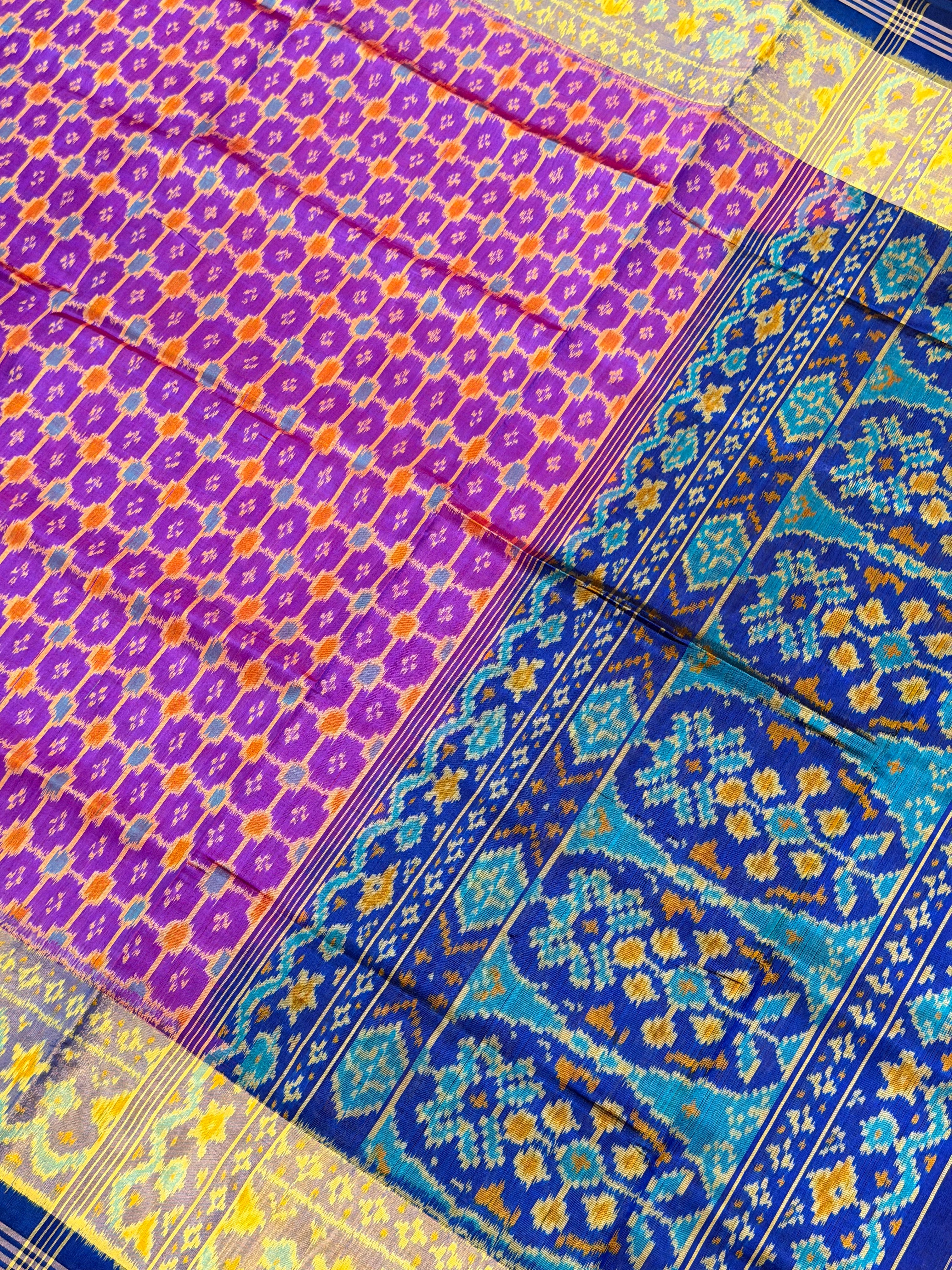 Fancy Design Handwoven Patola Silk Saree