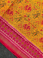 Typical Narikunj Traditional Design Handwoven Patola Silk Saree