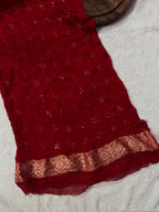 Georgette Bandhej Saree