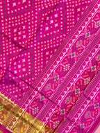 Pink Bandhni Design Handwoven Patola Silk Saree