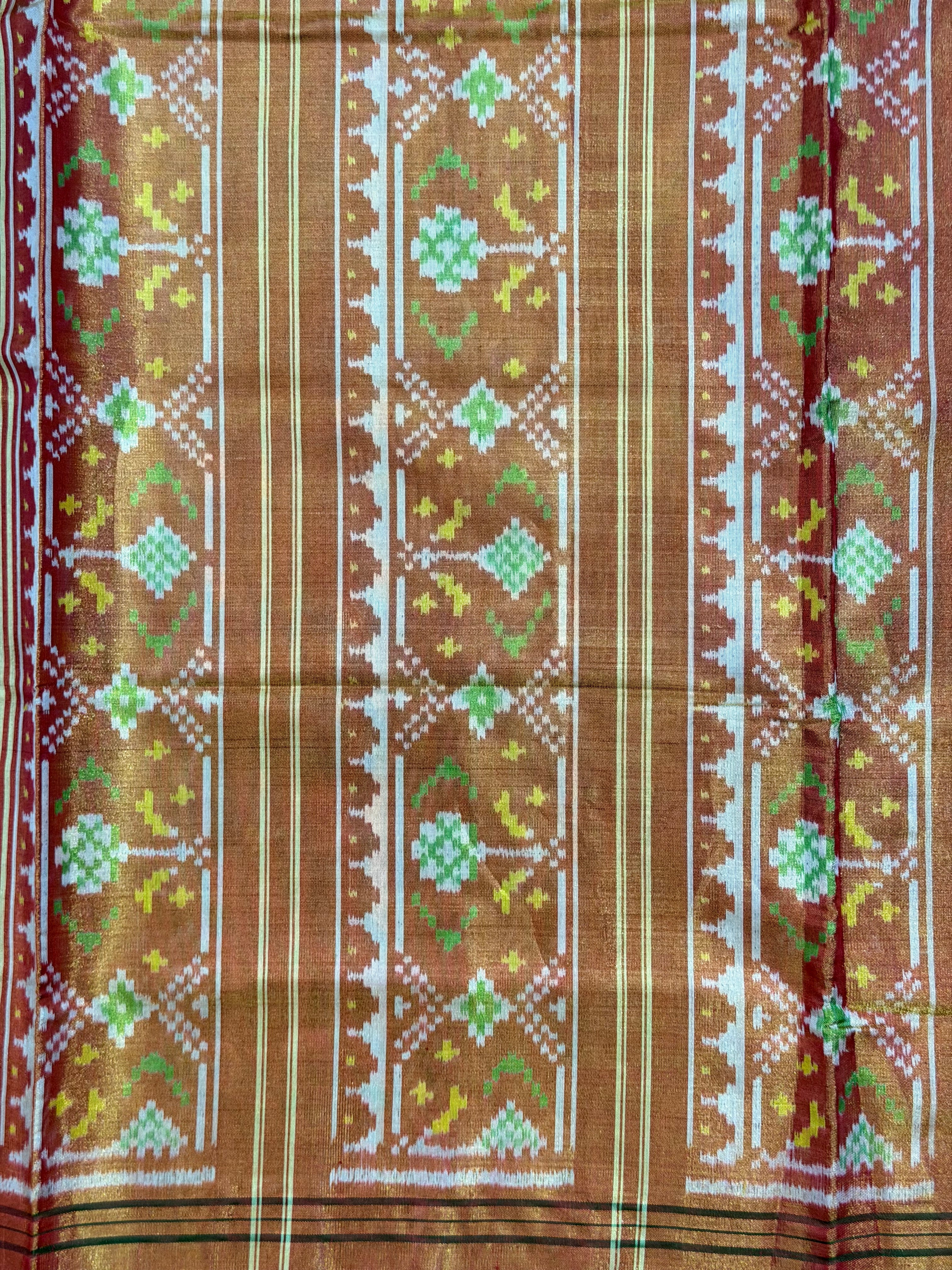 Pastel Purple Panchanda Tissue Double Zari Patola Saree
