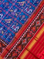 Blue Motif Design Handwoven Patola Dupatta