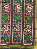 Laheriya Design Handwoven Patola Silk Saree