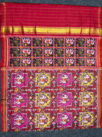 Multi Color Elephant Design Handwoven Patola Silk Saree