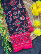 Motif With Flower Design Handwoven Patola Silk Saree