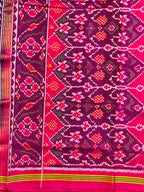Laheriya Design Handwoven Patola Silk Saree