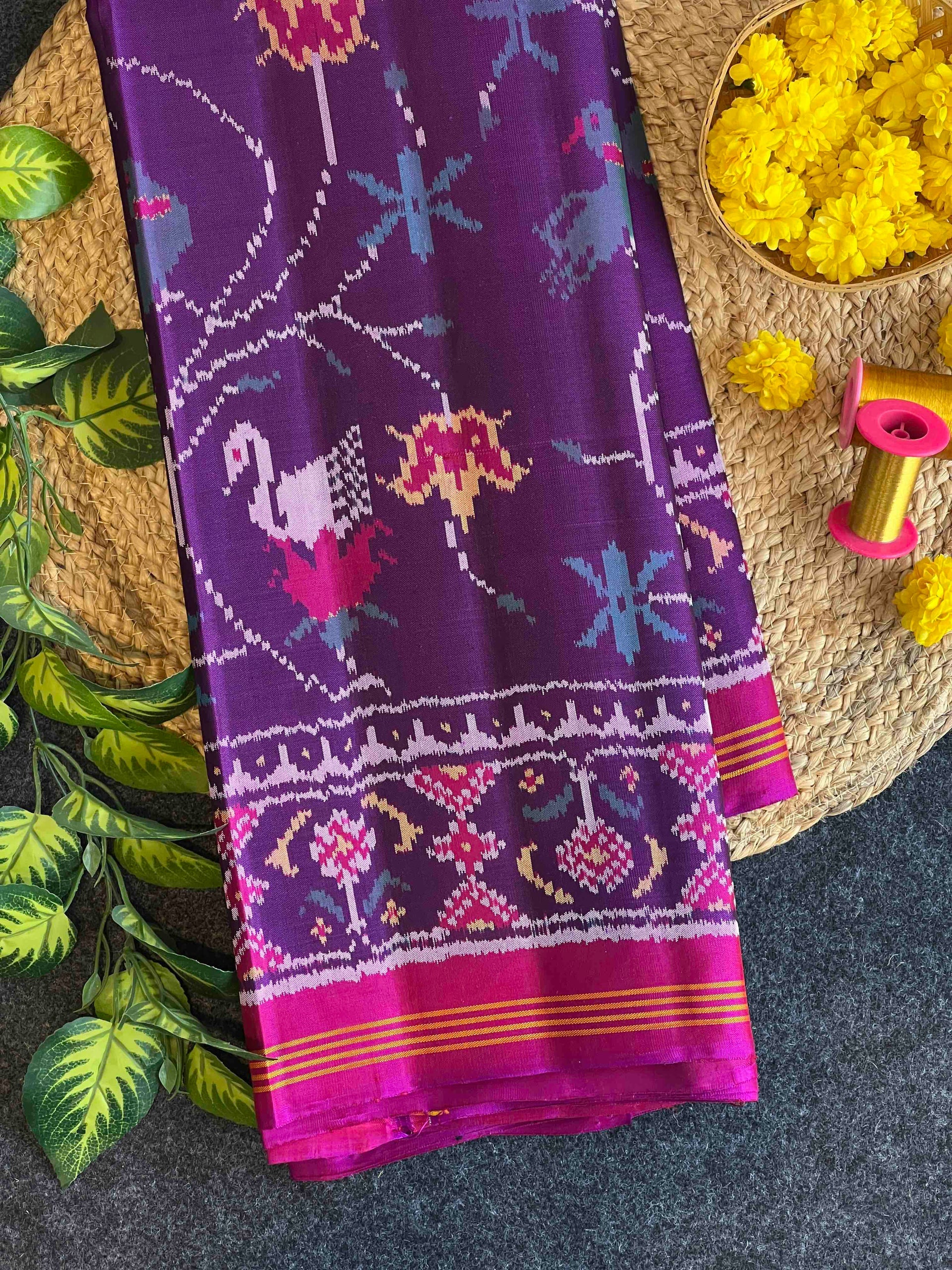 Exclusive Fancy Design Handwoven Patola Silk Saree Main image