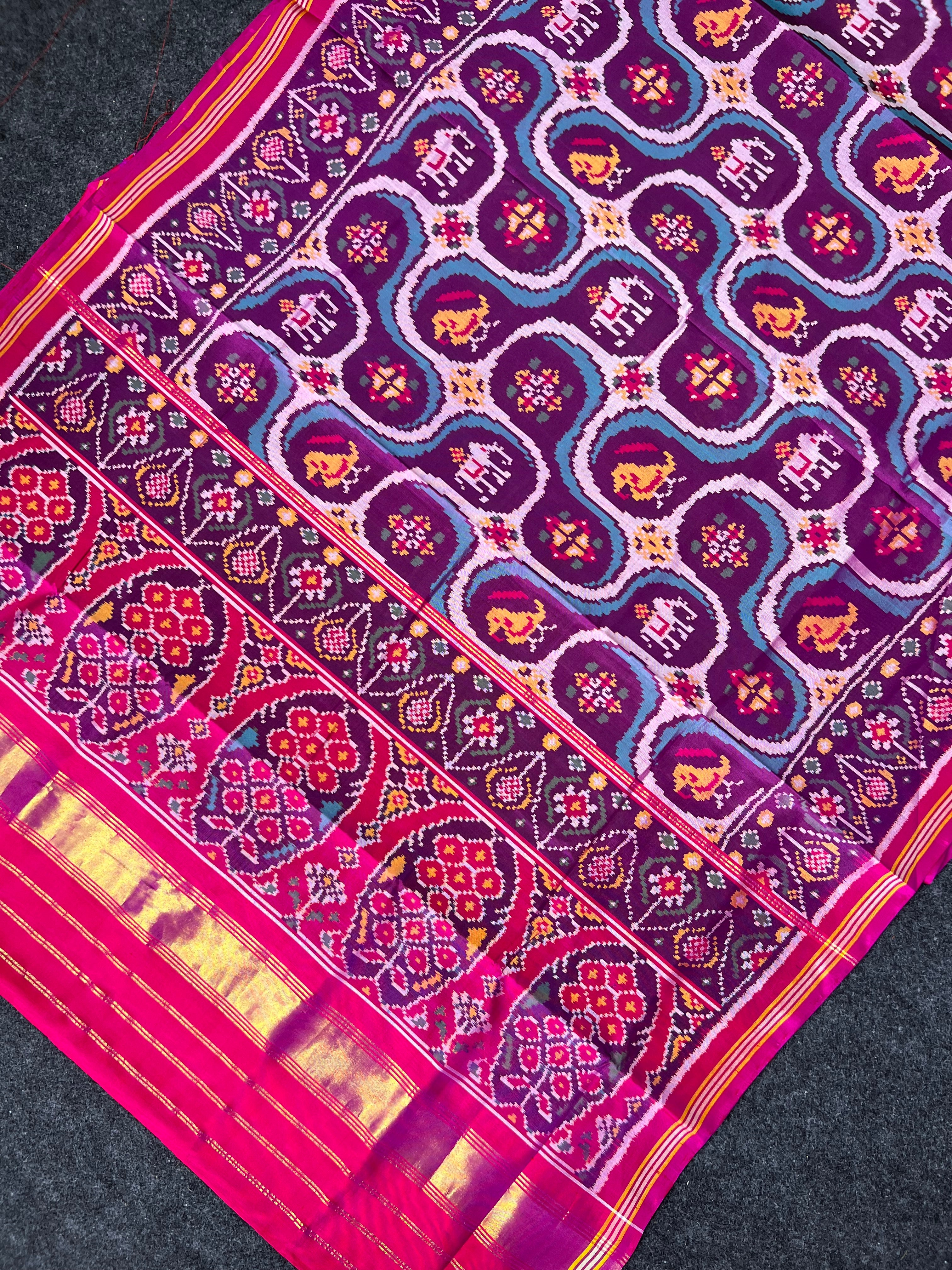 Exclusive Motif Design Handwoven Patola Silk Saree