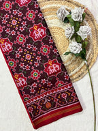 Elephant Design Handwoven Patola Silk Saree