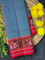 Blue Gala Border With Designer Blouse Handwoven Patola Silk Saree
