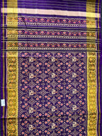 Purple Fusion Design Handwoven Patola Silk Saree
